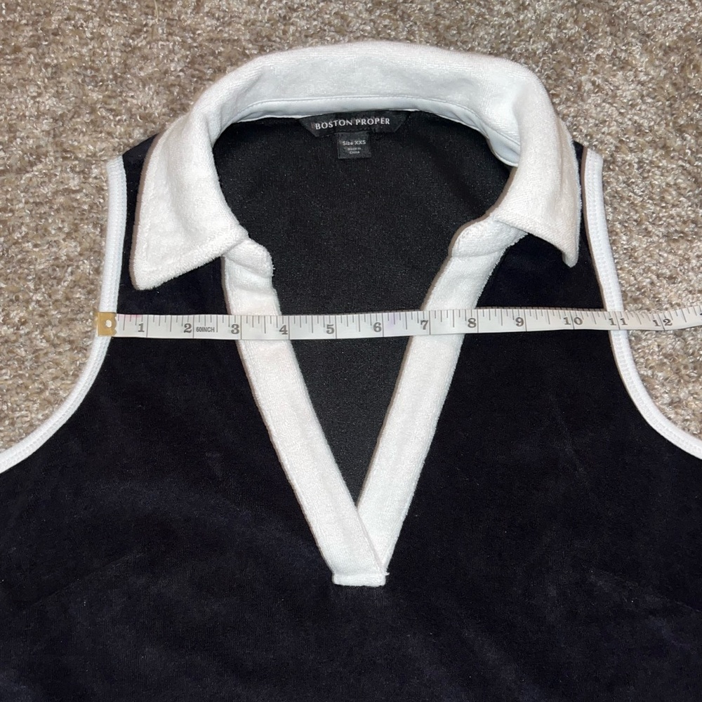 Vintage Boston Proper Black & White Matching Tennis Top and Skirt Set (XXS) - Picture 12 of 14